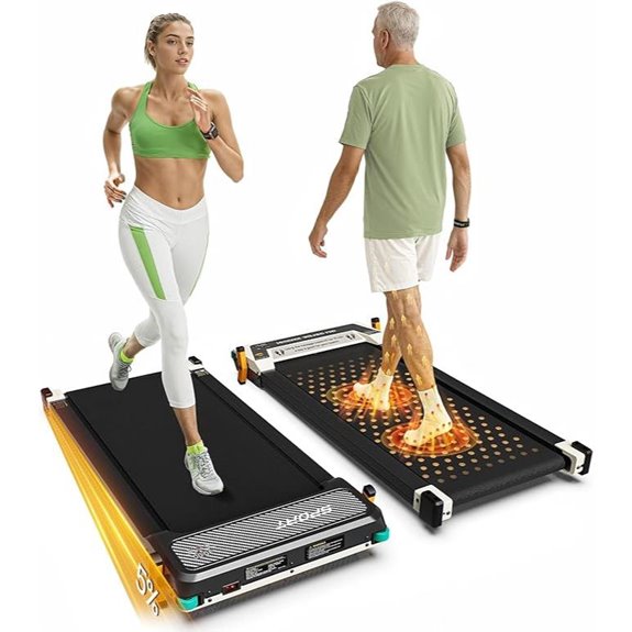2-in-1 Walking Treadmill with Massage and Remote