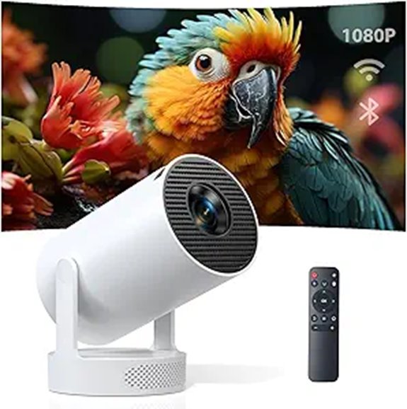 Smart Mini 4K Projector with Wi-Fi Bluetooth & Speakers