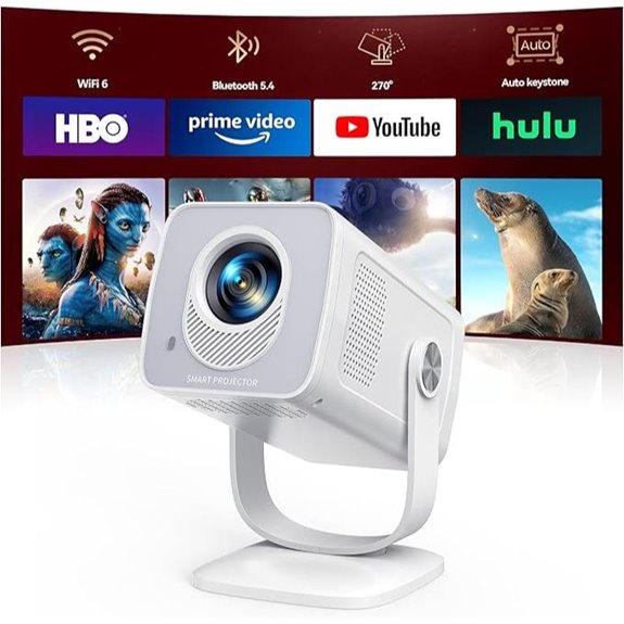 Mini 4K WiFi6 Bluetooth Portable Outdoor Projector