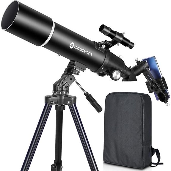 Portable 80mm Refractor Telescope for Adults and Kids