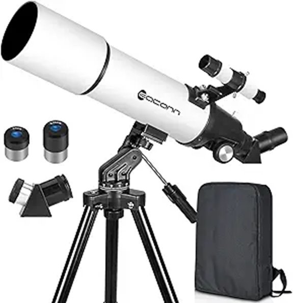 Portable 80mm Refractor Telescope for Adults and Kids