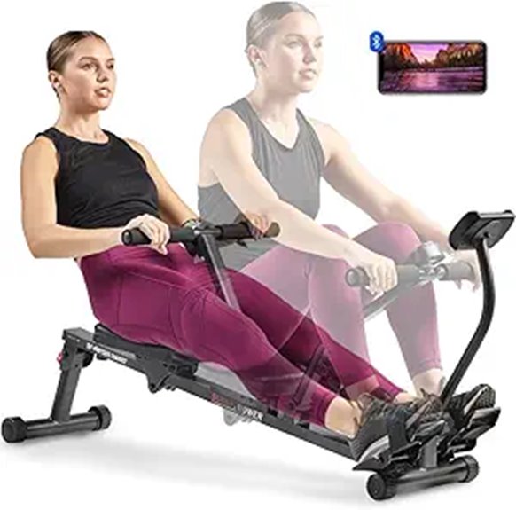 Sunny Health & Fitness Compact Adjustable Rowing Machine