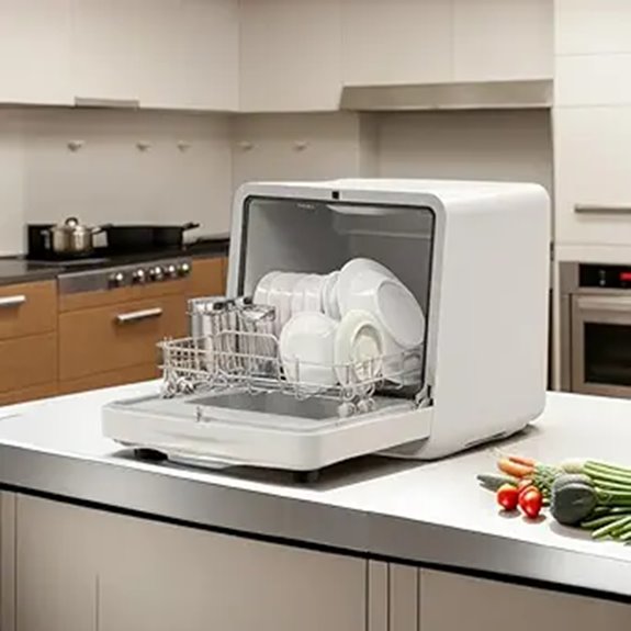 Portable Countertop Dishwasher with 5L Water Tank