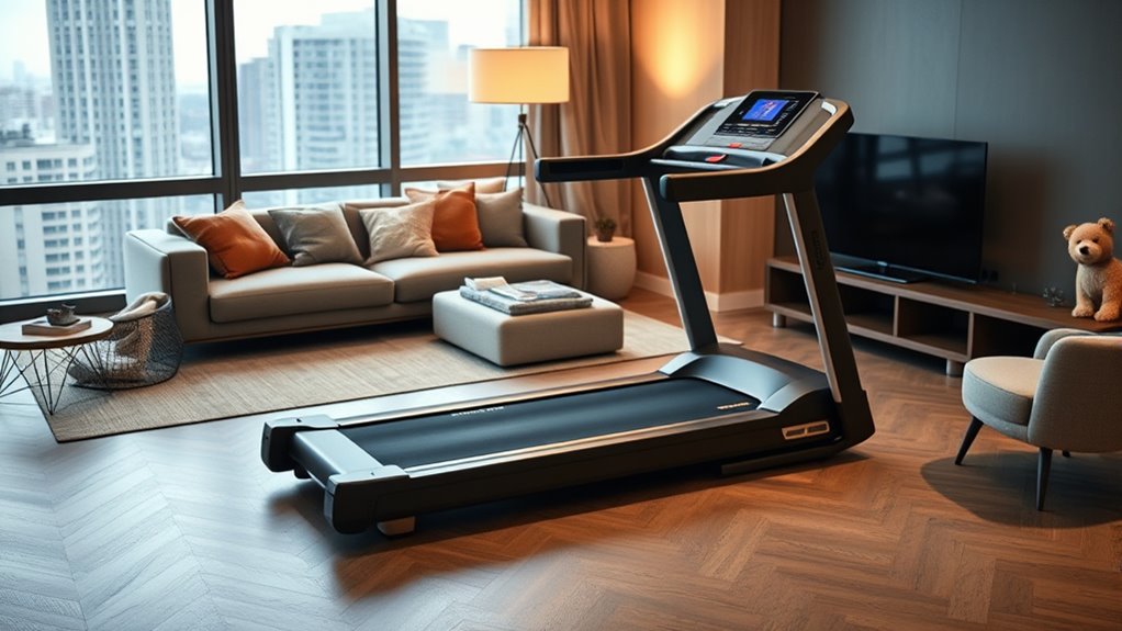 compact quiet safe treadmill