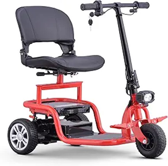 Lightweight 3-Weels Electric Mobility Scooter with Detachable Battery