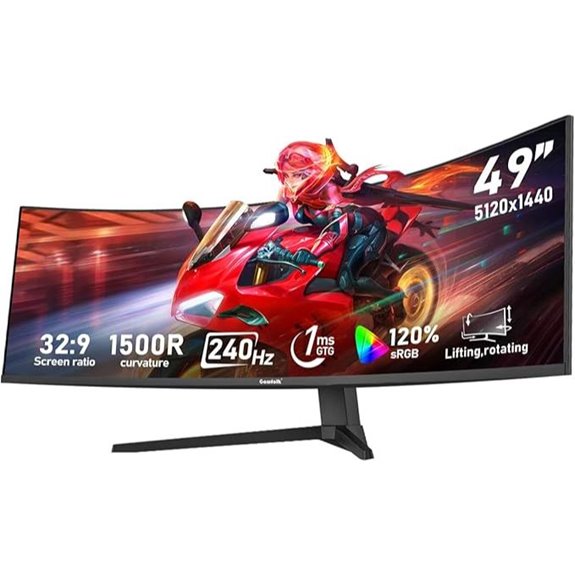 Gawfolk 49 Curved Gaming Monitor 240Hz 1500R
