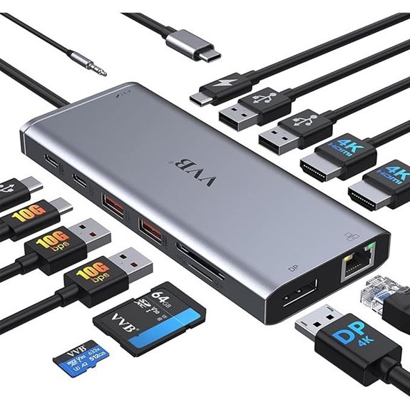 USB-C Docking Station with Dual 4K HDMI and Ethernet