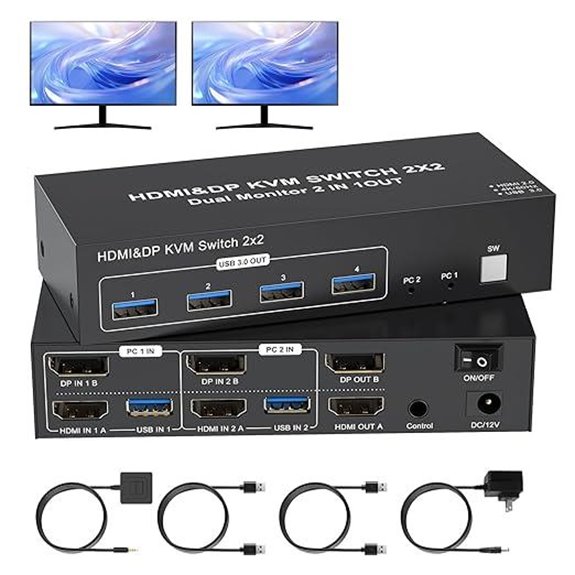 dual 4k monitor kvm