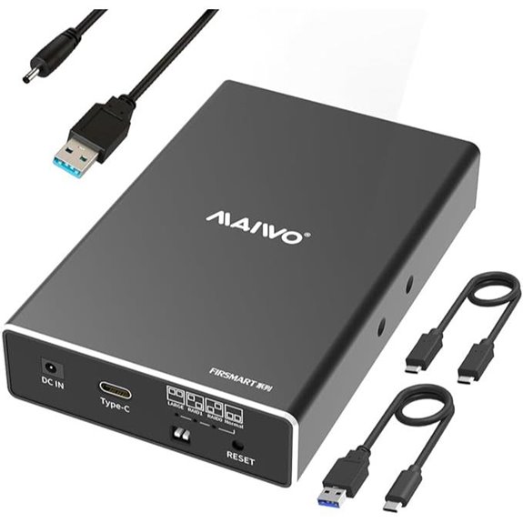 MAIWO Dual Bay RAID External Hard Drive Enclosure
