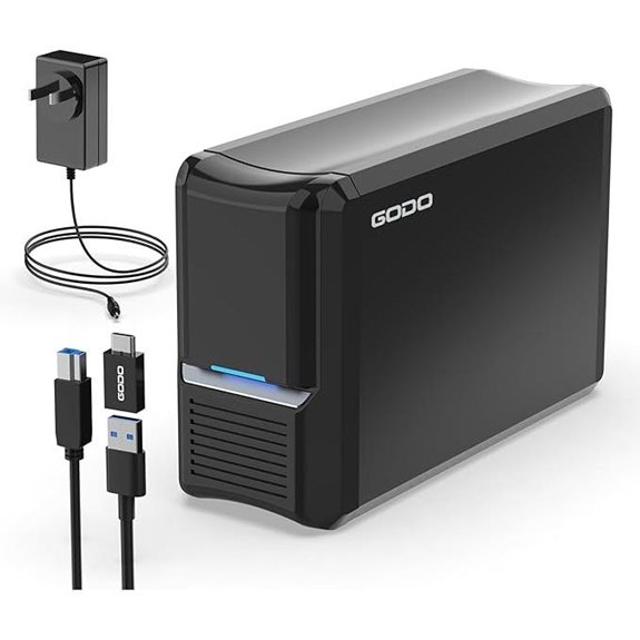 GODO 3.5 Dual Bay SATA HDD Enclosure