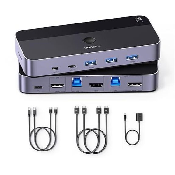 UGREEN HDMI KVM Switch 2 Computers with Cables