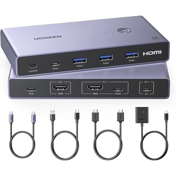 UGREEN USB-C/HDMI KVM Switch for 2 Computers