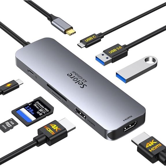 USB-C Docking Station with Dual HDMI and PD Charging