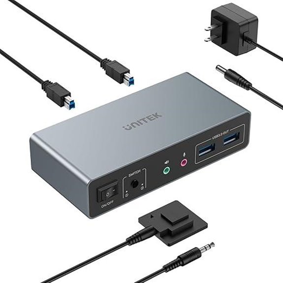 Unitek 2-Port HDMI KVM Switch with USB & 4K Support