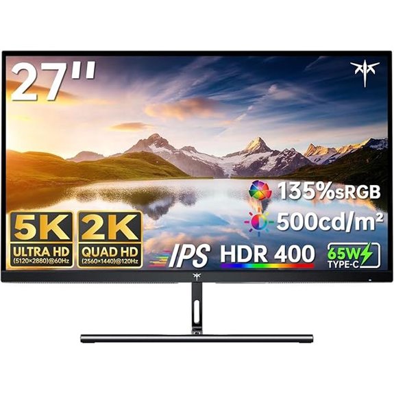 KTC 27 5K/2K Dual Monitor with HDR and Type-C
