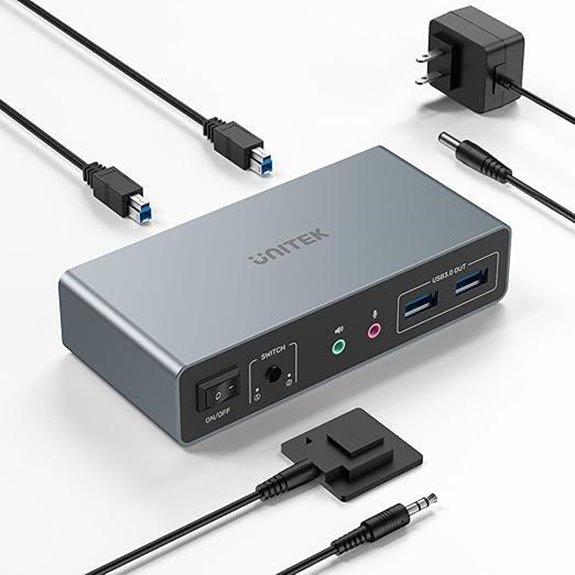 Unitek 2-Monitor Dual HDMI/DisplayPort KVM Switch