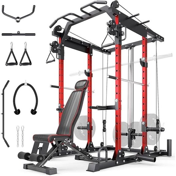 YOLEO Dual Pulley Power Cage with Cable System