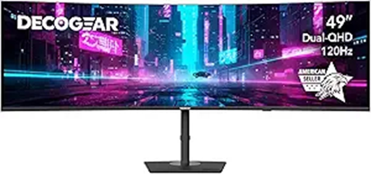 Deco Gear 49 Ultrawide Dual-QHD Monitor with KVM
