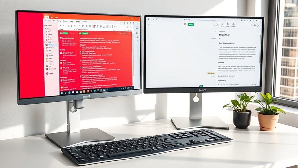 dual windows enhance email management