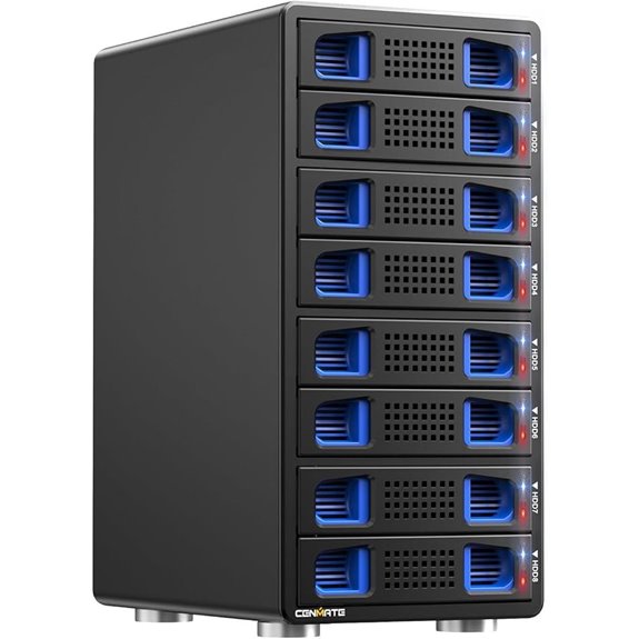 8-Bay RAID Hard Drive Enclosure with Cooling Fan