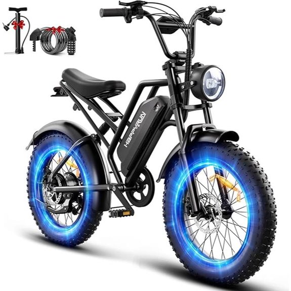 HAPPYRUN 1500W Electric Bike with Fat Tires