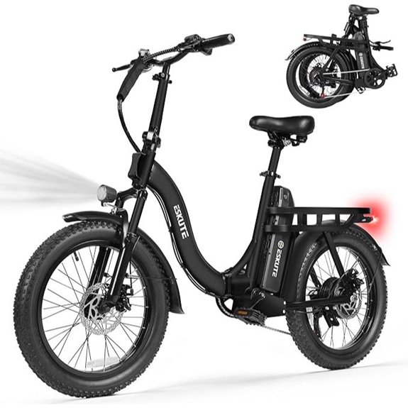 ESKUTE 1200W Electric Bike Folding Fat Tire 28 MPH