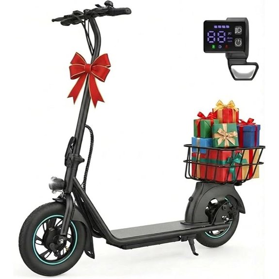 Urbanmax X2 Electric Scooter with Basket 12 Tires