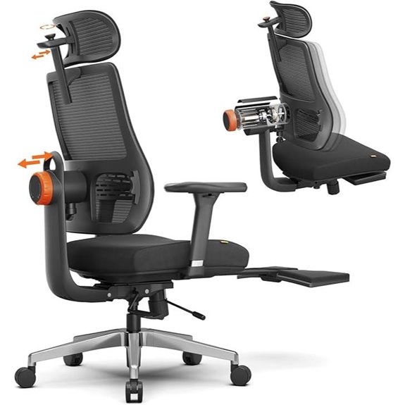 Newtral Ergonomic Office Chair with Footrest and Recline