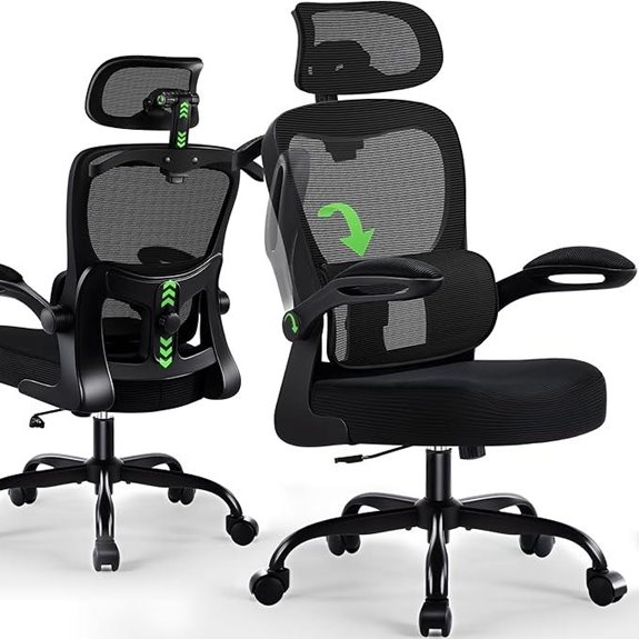 Ergonomic Office Chair with Lumbar Support and Headrest