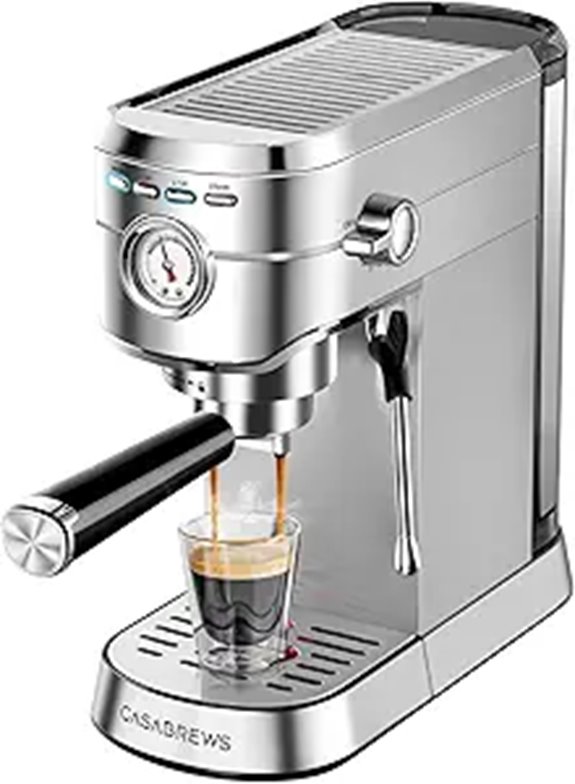 CASABREWS Espresso Machine 20 Bar with Milk Frother