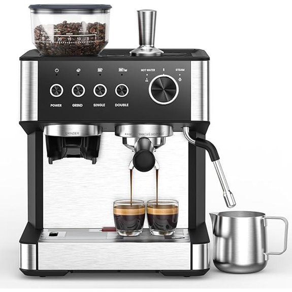 20 Bar Espresso Machine with Built-in Grinder