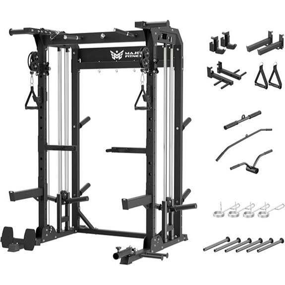 MAJOR FITNESS F22 Power Rack with Dual Pulley System