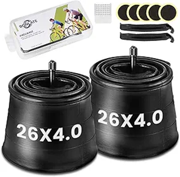 Fat Bike Inner Tubes 20/26x4.0 Inch 2-Pack