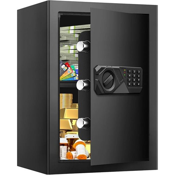 Fireproof Digital Safe with Alarm and Backup Keys