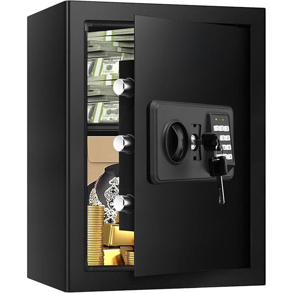 Large Fireproof Safe with Digital Keypad and Keys