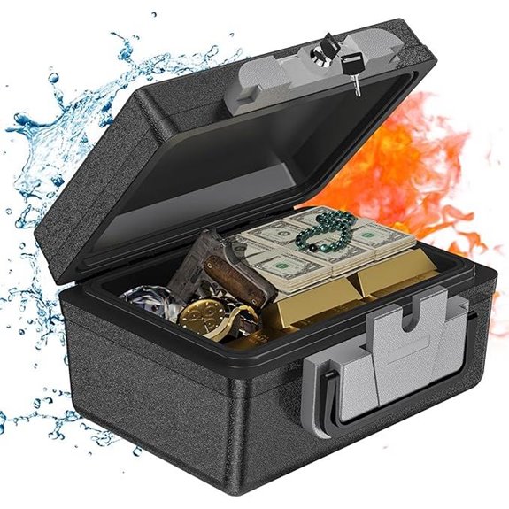 WASJOYE Fireproof Waterproof Safe Box 0.5 Cu Ft