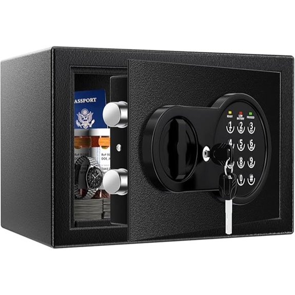 Small Fireproof Waterproof Safe with Passcode and Key