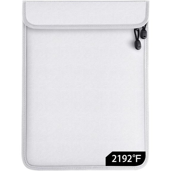 Kanhiro Fireproof Document Bag with Zipper and Pockets