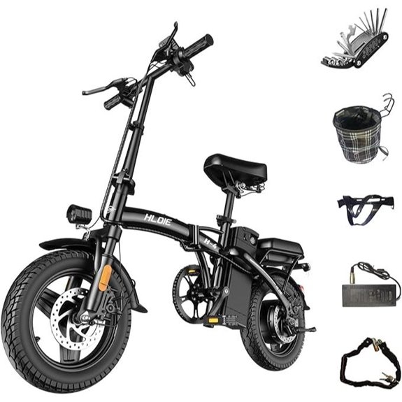 Folding Electric Bike 500W 23MPH 14 48V12AH