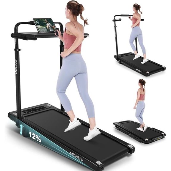 Walking Pad Treadmill with Desk 3.5 HP Foldable