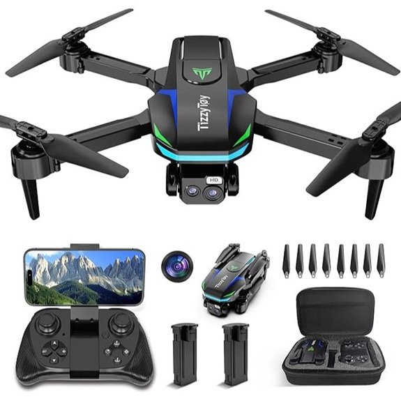 Dual 1080P Camera Foldable Drone with Auto Features