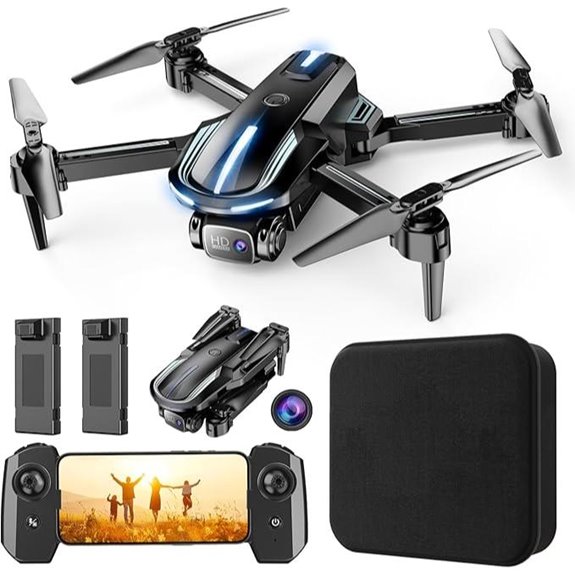 Foldable HD Camera Drone with Selfie & 2 Batteries