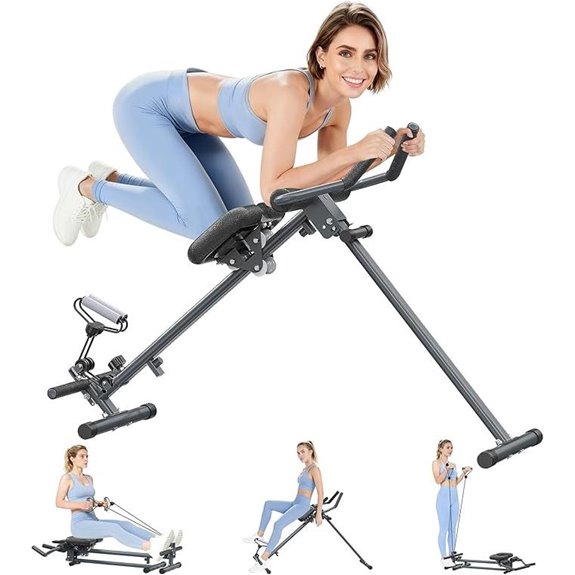 4-in-1 Foldable Rowing & Ab Machine for Home