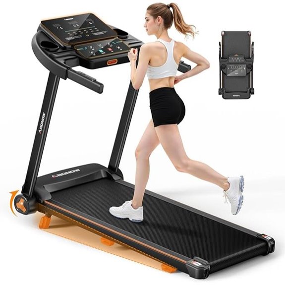 Foldable Home Treadmill with Incline and Bluetooth