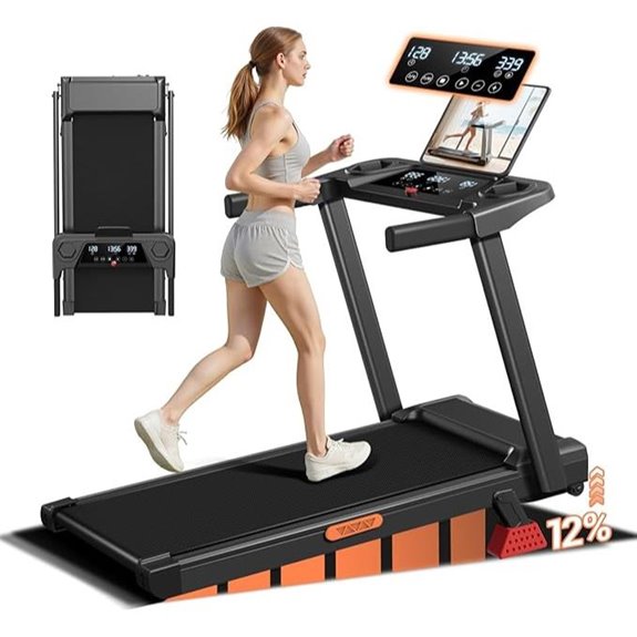 16% Incline Foldable Treadmill with Handle