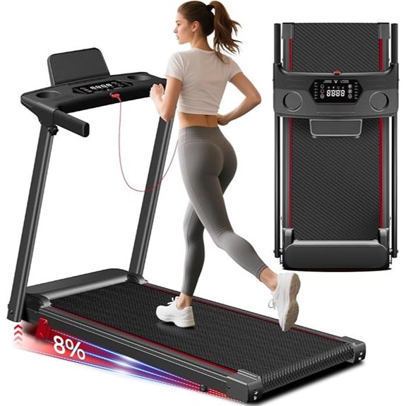 3-in-1 Foldable Treadmill with Incline and LED Display
