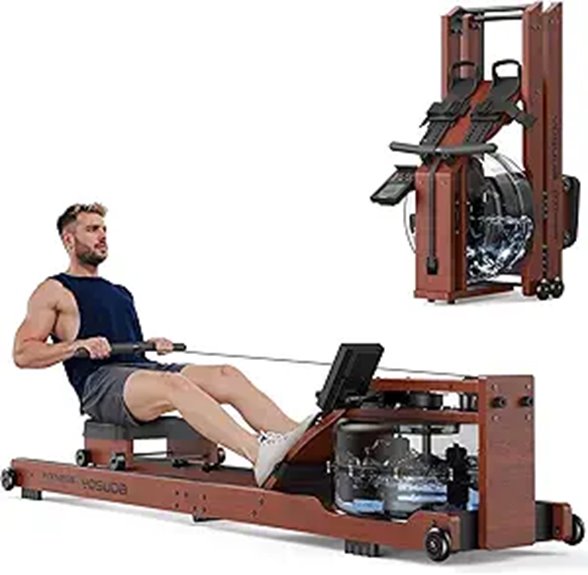 YOSUDA Foldable Water Rower with Monitor & Bluetooth
