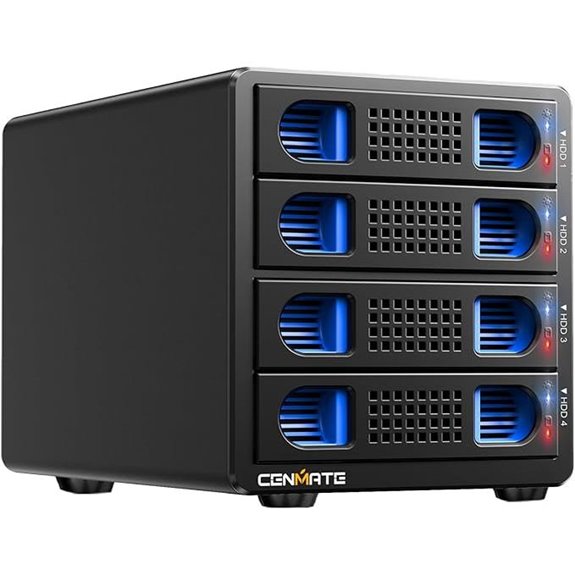 4-Bay RAID Hard Drive Enclosure with Cooling Fan
