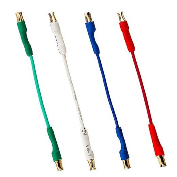 4pcs Turntable Cartridge Wires with Spring Clips