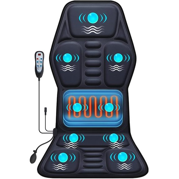 Massage Seat Cushion with Heat and Lumbar Support
